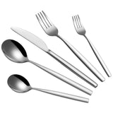 Garvee Besteckset für 6 Personen, korrosionsbeständig, Edelstahl, Silber, ergonomisch - Silber
