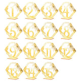 Garvee Acryl Tischnummern 1-15 Elegant Langlebig Transparent Für Hochzeitsbankett Feiern - Wie gezeigt