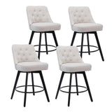 Garvee Barhocker-Set, 4er-Set, für Küche und Hausbar, Beige Leinen
