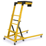 Garvee Motorraum-Arbeitsliege, 122–168 cm höhenverstellbar, 181 kg Tragkraft, 4 Lenkrollen, gepolsterte Liegefläche, für Garage & Werkstatt, Doppelholm - Gelb