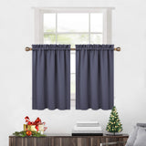 GARVEE Verdunkelungs-Volants 2er-Set, Thermo-Fenstervolants 66 x 91 cm, Blickdicht & Wärmeisolierend für Wohnzimmer, Küche & Schlafzimmer, Dunkelgrau - Dunkelgrau