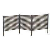 GARVEE Sichtschutzzaun Metall 3er-Set, Rostfreier Gartenzaun Wetterfest & Schwerlast, Dekorativer Tierbarriere Zaun für Garten, Terrasse & Hof, Braun - Braun