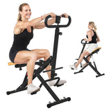 Garvee Squat-Trainer mit 12 Widerstandsstufen, klappbar, rutschhemmend, Schwarz - Schwarz