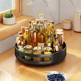 Garvee Rotating Storage Rack Kitchen Countertop Organizer Round Metal Turntable Spice Rack for Kitchen Cabinet Pantry Fridge Vanity - rot