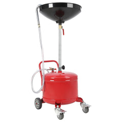 Garvee Mobile 30L Altölsammler Ölauffangwagen Mit Höhenverstellbarem Ablaufschlauch Für Werkstätten Und Garagen, Stahlblech, Schwarz
