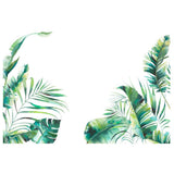 Garvee Grüne Pflanzen Wandtattoos Tropische Blätter Selbstklebend PVC Für Wohnzimmer Büro 30x90cm Modernes Design