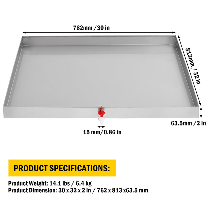 32x30 Zoll Auffangwanne - Perfekte Größe für Standard-Waschmaschinen