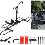 Garvee 2 Zoll Fahrradträger Für Anhängerkupplung, 2 Bikes, Stahl, Neigungsfunktion, Reflektierend, SUV & LKW, Schwerlast, Mit Spanngurten & Schloss