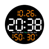 Garvee LED Wanduhr Mit Fernbedienung Geräuschlos 25,5 cm Digitalanzeige Temperatur Timer Digitalwecker Für Zuhause - Wie gezeigt