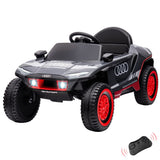 Garvee 12V Kinderauto Mit Fernbedienung Audi RS E-Tron Rennauto Für 3-8 Jahre Grau - Grau