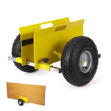 Garvee verstellbarer Plattenwagen bis 272 kg, Trockenbauplatten-Transportwagen aus legiertem Stahl mit 25,4 cm-Luftreifen, Schutzmatten und robuster Konstruktion, Gelb - Gelb