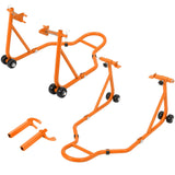Garvee Motorradheber 386 kg Tragkraft Verstellbare Breite Robuster Eisen Universal Werkstatt Zuhause, Orange - Orange