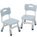 Garvee Kinderstuhl 2er Set – Höhenverstellbar 3 Stufen, Robust & Leicht, Für Kinder 2–6 Jahre, Blau - Blau