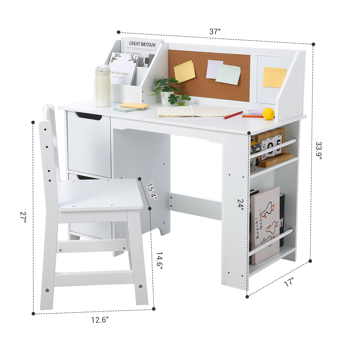 Kompaktes Kinderzimmer Schreibtisch Set