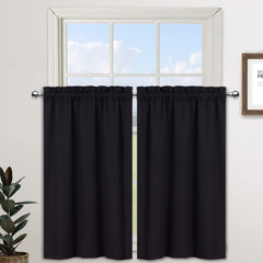 GARVEE Verdunkelungsvorhänge Für Badezimmer, 2 Paneele, Lichtblockierend, Polyester, Kleine Fenster, 26x30 Zoll, Küche, Camper