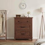 Garvee Kommode, 88 × 48 × 19,6 cm, 88 × 48 × 19,6 cm, Kippschutz, Ablagefläche oben, Braun - Braun