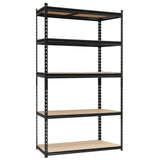Garvee 5-Stöckiges Metallregal, Verstellbar, 2000 lbs Tragkraft, Robust, Schwarz, Für Küche & Garage