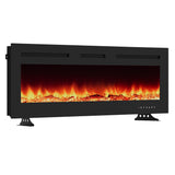Garvee Elektrischer Kamin 127 cm zur Wandmontage und zum Einbau, 750/1500W, 12 Flammenfarben, Fernbedienung, ultrad nn, Timer, ideal f fcr Wohnzimmer - 