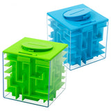 Garvee Money Maze Puzzle Box 2er Set Kunststoff Blau & Grün Für Kinder & Erwachsene Zuhause & Büro - blau