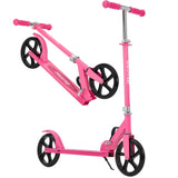 GARVEE Kick-Scooter für Jugendliche und Erwachsene, faltbar, 8-Zoll-PU-Räder, 3-fach höhenverstellbar, bis 100 kg, Hot Pink - 