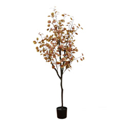 GARVEE 150cm Künstliche Eukalyptus Kunstpflanzen Künstlicher Baum Künstliche Pflanze Eukalyptus Herbstblätter Dekoration für Drinnen Draußen Fake Pflanze im Topf für Home Schlafzimmer Büro Garten
