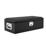 Garvee Werkzeugkiste 51 cm Stahl, Deichselbox Mit Riffelblech, Griffen & Schloss, Schwarz - Schwarz