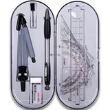 Garvee 8-Teiliges Geometrie-Set Metall Mit Metall-Lineal & Zirkel Für Schüler & Ingenieure, Robust, Kompakt, Weiß