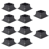 Garvee 4x4 Pfostenfuß 10 Stück Schwerlast Pulverbeschichteter Stahl Für Terrasse & Garten 6x6x2,5 Schwarz - 