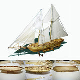 Garvee 1:100 Holz Segelboot Bausatz DIY Modell Robust Sicher Holzmaterial Für Kinder Wohnkultur L400mm x H300mm Naturfarben