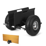 Garvee verstellbarer Plattenwagen bis 272 kg, Trockenbauplatten-Transportwagen aus legiertem Stahl mit 25,4 cm-Luftreifen, Schutzmatten und robuster Konstruktion, Schwarz - Schwarz