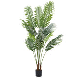 Garvee Künstliche Palme 5ft Tropische Deko, 12 Abnehmbare Stämme, Premium Seidenmaterial, Flexibel, Indoor/Outdoor Wohnzimmer Büro, Grün - 