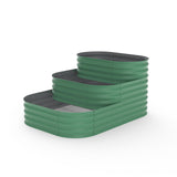 Garvee Galvanisiertes Hochbeet Garten Kit 61x42x31 cm Rostfrei Stahl Outdoor Gemüse & Kräuter Pflanzkasten - Grün