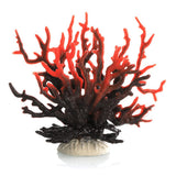 Garvee Künstliche Aquarienpflanzen Korallen Dekoration Hochwertiger Kunststoff Für Aquarium & Bonsai 17x6.5x14.5cm - Schwarz&Rot