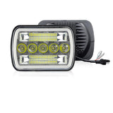 Garvee LED Motorrad Scheinwerfer Set U7 DRL Nebelscheinwerfer 5x7/15,2 × 17,8 cm Schwarz, 400W, 40000lm, IP67 Wasserdicht