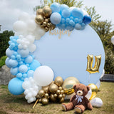 Garvee 6,5 Fuß Runde Hintergrund Abdeckung Hochzeitsbogen Abdeckung Für 2m Durchmesser Faltenfreie Stretch Spandex Fotografiehintergrund Kreis Ballonbogen Babyparty Hochzeit Weiß - Wie gezeigt
