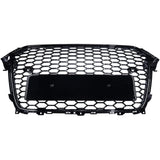 Garvee Honeycomb Mesh Frontstoßstange Kühlergrillrahmen Für A4 B8PA 2013-2016, Robust, Passgenau, Kunststoff, Ohne Logo, Europäisches Modell