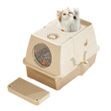 Garvee Edelstahl Katzenstreu-Box Mit Deckel, Extra Groß, Doppelter Eingang, Robust, 60X40X39cm, Silber - Silber