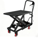 Garvee Hydraulischer Hubwagen 150 kg Kapazit_x0002_2, H_x0002_42he 72 cm, Robuster Stahl, Industrielle Nutzung, 4 R_x0002_2der, Rutschfeste Polsterung, Schwarz - Schwarz