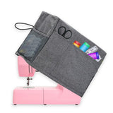 Garvee Sewing Machine Cover Universal Staubschutz Faltbar Hochwertiges Oxford-Gewebe Grau Für Nähzimmer
