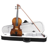 Garvee Akustik-Violine Für Anfänger Tannenholz Mit Transportkoffer Und Bogen Orchester- Und Konzertband Einsteigerinstrument