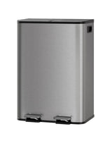 Garvee Küchenmülleimer, 15 L, mit Soft-Close, pflegeleicht, rutschfest, Edelstahl & Metall, Modern, Grau - Grau