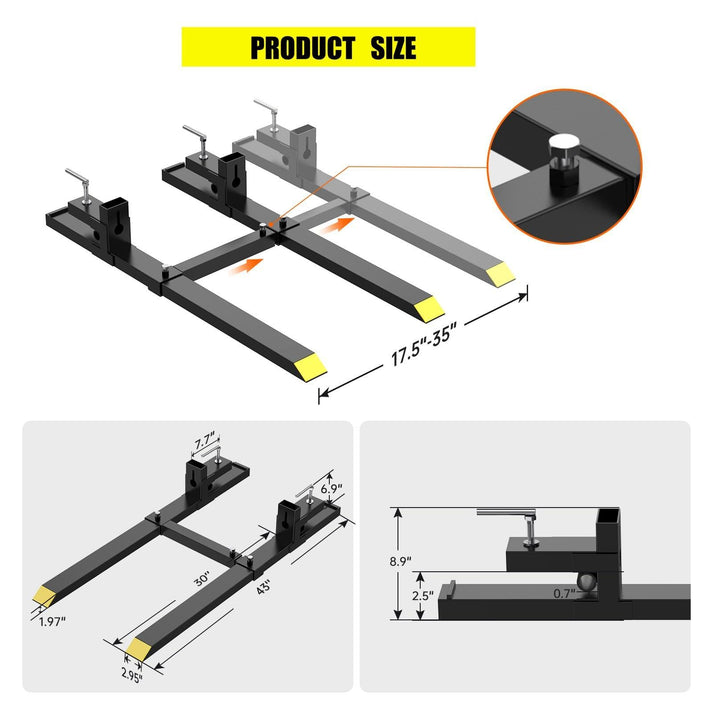 Pallet forks dimensions