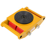 Garvee Industrielle Maschinenrollen 6T Tragkraft, 360° Drehbar, Carbonstahl, Anti-Rutsch, 4 PU-Räder für Werkstatt & Lager, Robust, Flexibel, Sicher, Gelb