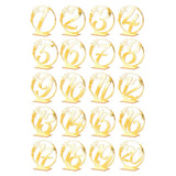 Garvee Tischnummern Hochzeit Gold Spiegelkarte mit Halter, Elegante Event-Deko, Zahlen 1-20, Catering Empfang - Gold