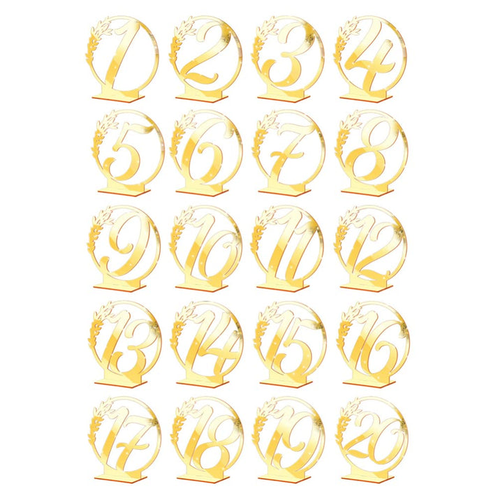 Moderne Acryl Tischnummern Gold Hauptbild