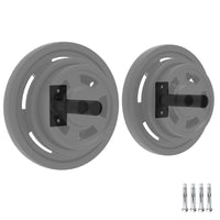 Garvee Wandhalter 2er-Set Für 5 cm Gewichtsscheiben, 136 kg Tragkraft, Stahl, Schwarz