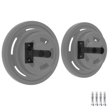 Garvee Wandhalter 2er-Set Für 5 cm Gewichtsscheiben, 136 kg Tragkraft, Stahl, Schwarz