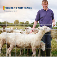 Garvee Rinderzaun 15GA Verzinkt, 1,2×100 m, Korrosionsbeständig für Vieh & Haustiere