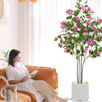 GARVEE Künstlicher Baum 180CM mit Künstlicher Pflaumenblüte, Biegsame Zweige, Grüne Pflanze für Fotostudio und Dekoration