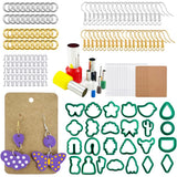 Garvee Polymerlerset 193-Teilig Mit 25 Formen Örhängestillbehör Grün Für Schmuckherstellung DIY Bastelset